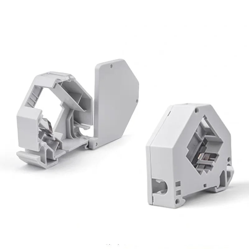Housing Din-Rail Mounting RJ45 Keystone Jack Holder For Module Labeling Field Earth Spring IP20 Dust-Proof Laptop Box