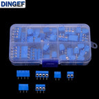 50PCS 5.0MM KF301 2P 3P 4P terminal blocks PCB splicing plug Blue KF301-4P KF301-3P  KF301-2P