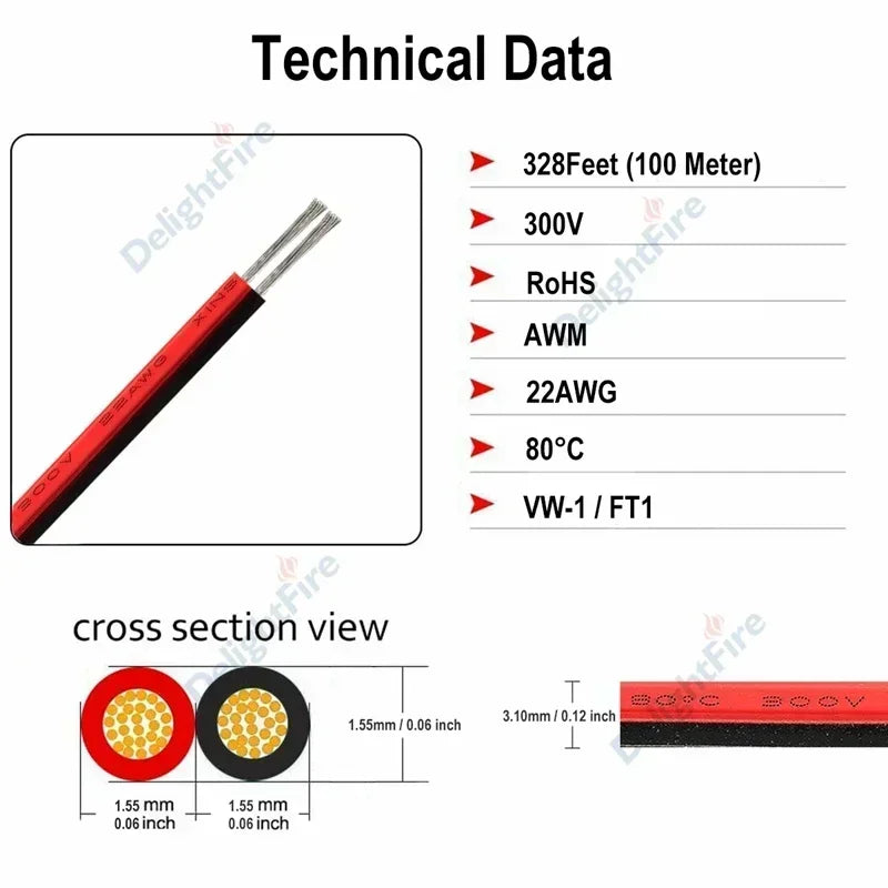 18 20 22 AWG LED Strip Wire 2/3/4/5/6pin 5V 12V Extension Electric Cable For WS2812B 5050 RGB RGBWW LED Lights Car Speakers Auto