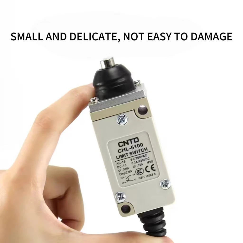 CNTD CHL-5200 Industrial Limit Switch Roller Plunger 6A 250V AC IP65 Heavy Duty Waterproof for Automation Machinery