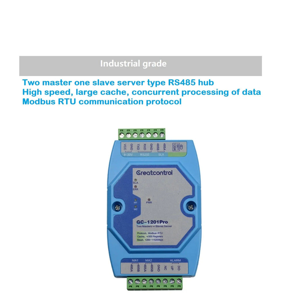 GC-1201Pro two master one slave server RS485 hub Modbus RTU communication protocol