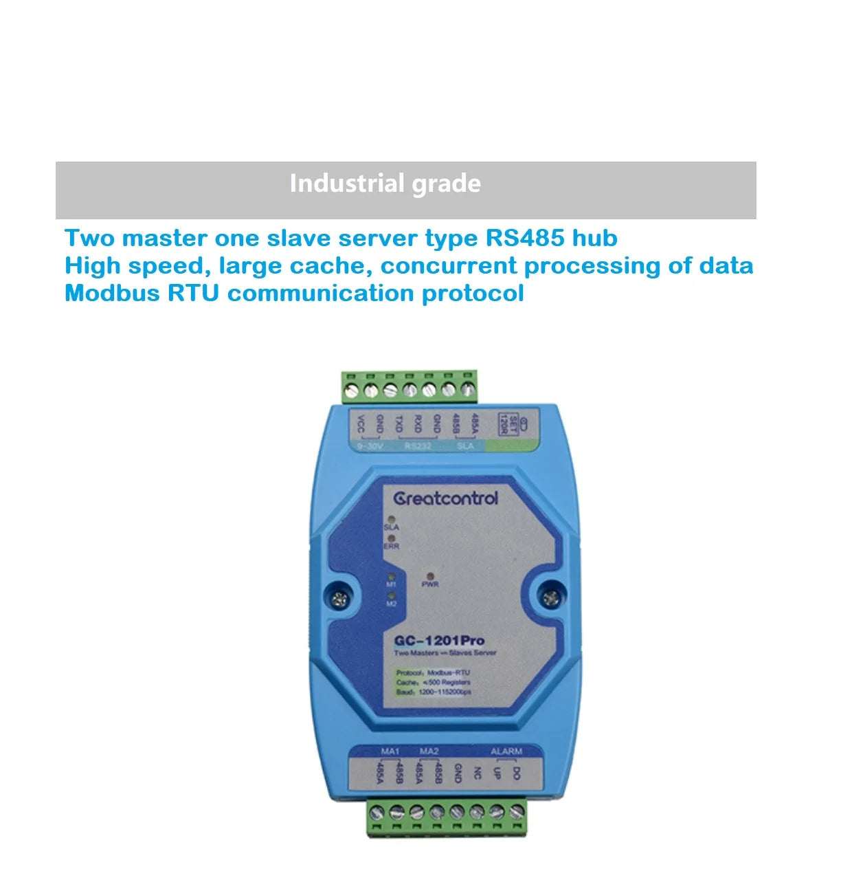 GC-1201Pro two master one slave server RS485 hub Modbus RTU communication protocol