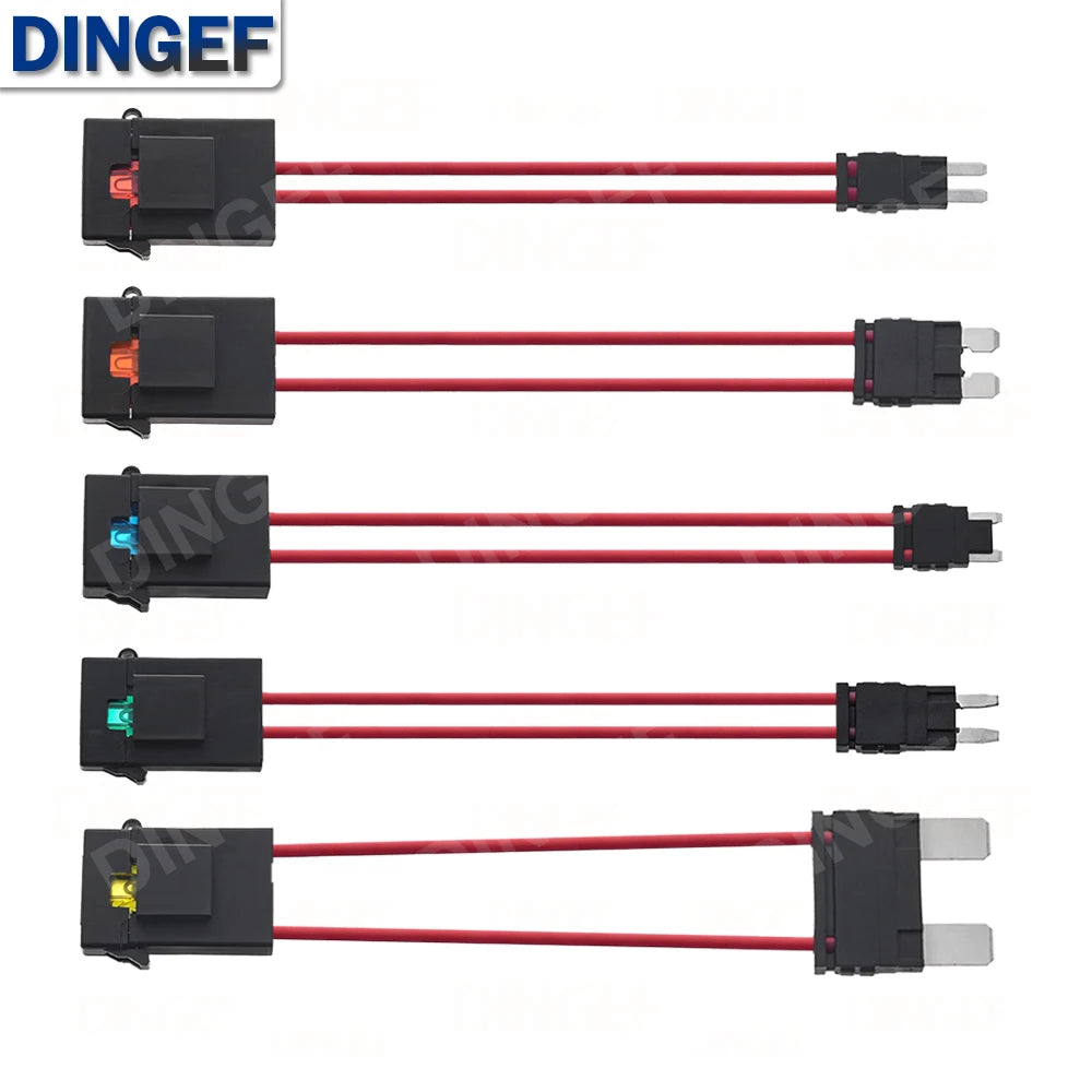 32V ACC Large Size Standard Mini Micro2 Size Car Fuse Holder 16AWG Non-Destructive Fuse Box ATM Blade Fuse Extension Cord
