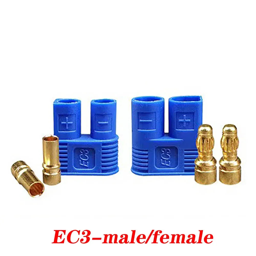 5 Pairs EC2/3 EC5 EC8 connector kit male and female Bullet Gold Plated Banana Plug Be used for RC Model Airplane Connector parts