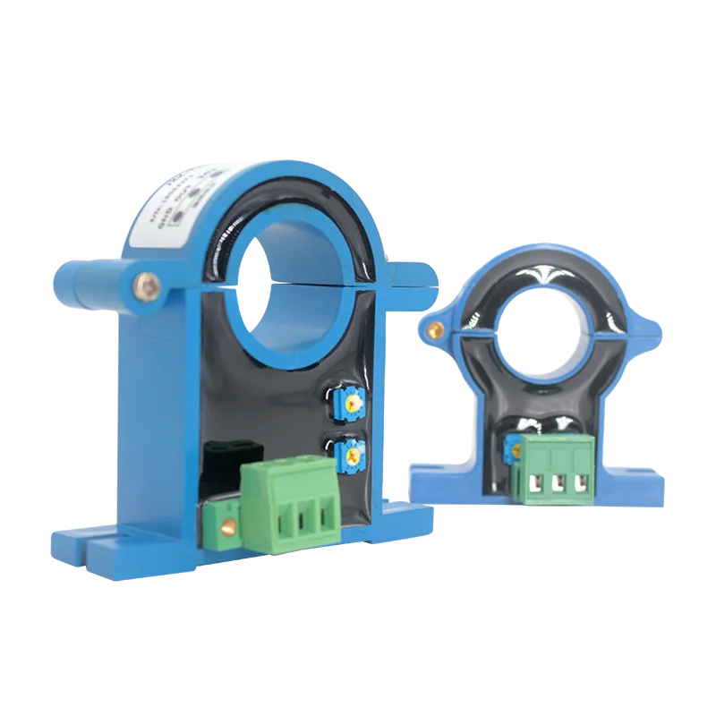 AC/DC0-1000A Hall Current Transmitter DC0-30A DC0-100A to 4-20mA 0-10V Output Open Loop 20mm 38mm Split Core Current Transducer