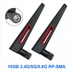 10DBi WIFI Antenna RP SMA Male Universal Antenna 2.4Ghz 5Ghz 5.8Ghz WiFi for Amplifier WLAN Router Signal Booster Antennas