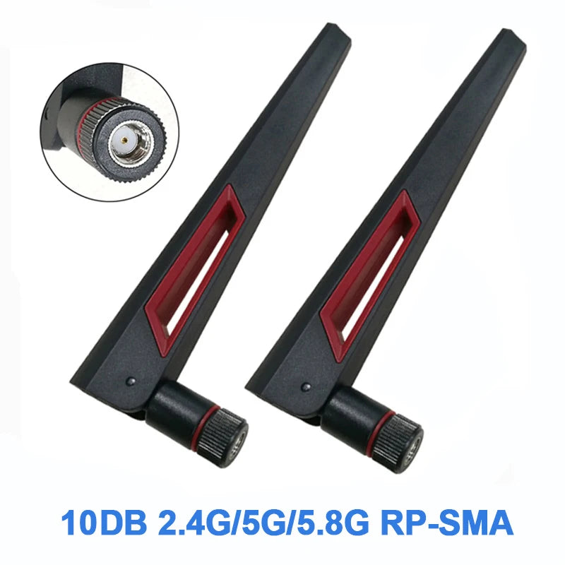 10DBi WIFI Antenna RP SMA Male Universal Antenna 2.4Ghz 5Ghz 5.8Ghz WiFi for Amplifier WLAN Router Signal Booster Antennas