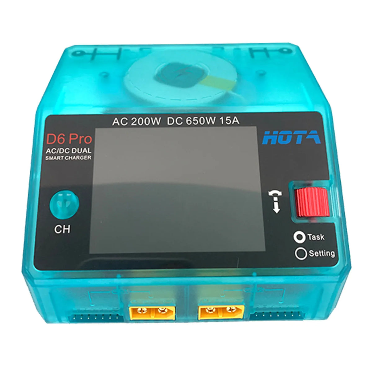 HOTA D6 Pro AC/DC Dual Channel Smart Balance Charger AC200W DC650W 15A for LiPo LiHV NiMH NiCd RC Drone
