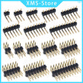20PCS 2.54mm Single Row single pin curved Pin Header Connector Double row pin header 2P/3P/4P/5P/6P/8P/10P Strip Curved Needle