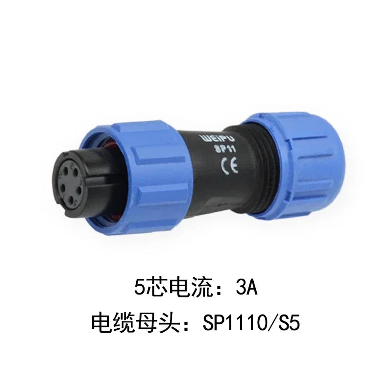 WEIPU IP67 SP1110/S SP1112/P  Female Plug Male Socket 2 3 4 5Pin Waterproof  Aviation Connector Power Adapter Charger SP11