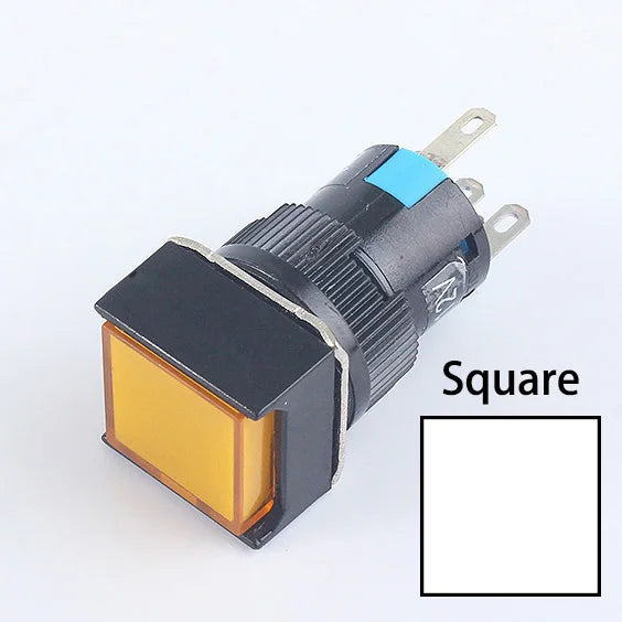 5V 12V 24V 220V 16mm Plastic Momentary LED Illuminuted Maintained Self-locking Push Button Switches Latching Push Button Reset