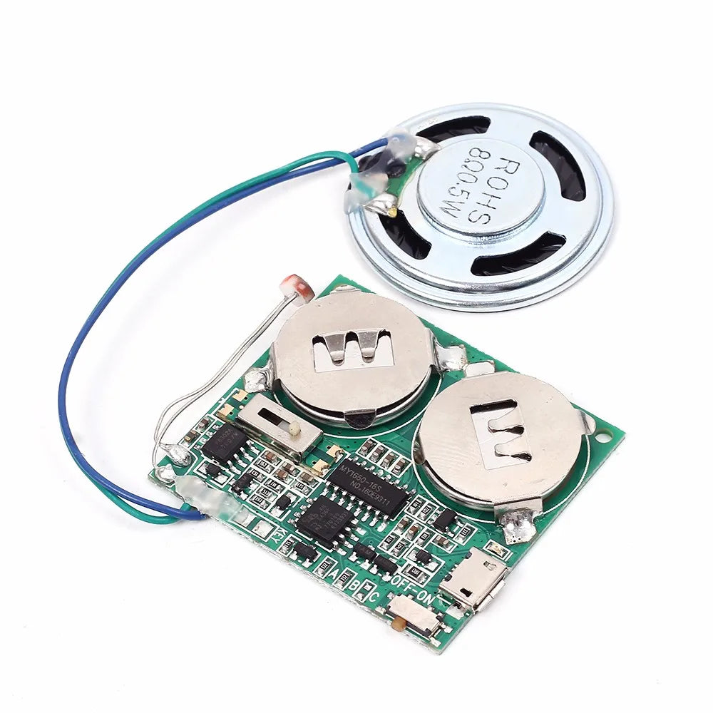 DIY Light Sensor Sound Module Micro USB Recordable Sound Chip 8M Memory Speaker Talking Programmable Music Player Box