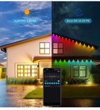 5054 16703IC(WS2812B WS2811) Outdoor Eaves LED Light String Kit 2.4G BEL+WIFI Controller Waterproof Light