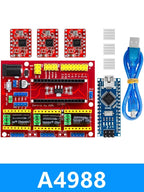 3DV4 CNC Shield V4 + Nano 3.0 + 3pcs DRV8825 Reprap Stepper Drivers Set For Arduino