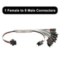 LED Strip Mini TTL Signal Amplifier Repeater 1 TO 2/4/8 For WS2812B WS2811 SK6812 3Pin RGB Addressable Pixel Light Module 5-24V