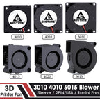 Gdstime 4010 24V Blower 12V 5V Cooler Fan 5015 Radial Fan 50x15MM Turbine Cooling Fan 30MM Micro Fan for 3D Printer Part Cooling