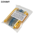 600pcs/set 30 Kinds 1/4W Resistance Metal Film Resistor Pack Assorted Kit 1% 1K 10K 10K 100K 220ohm 1M Resistors 300pcs/set