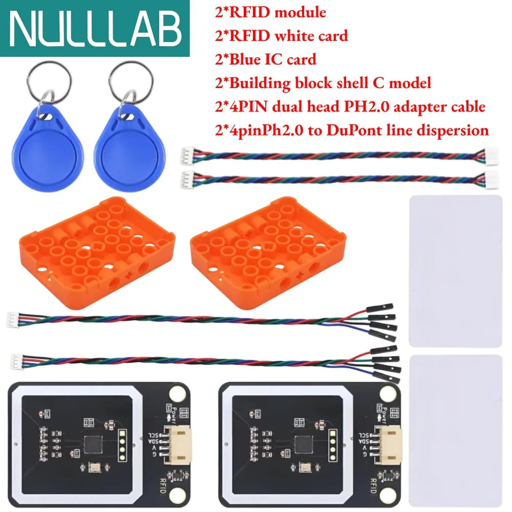 13.56MHz High‑Frequency RFID Module I2C Communication with 0X28 Address Compatible with ESP32 Microbit Arduino Raspberry Pi