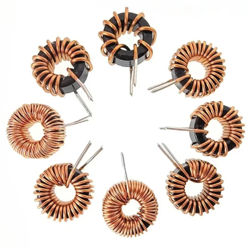 5Pcs 10/22/33/47/56/68/100uh220uH Toroid Core Inductors 65125 Winding Magnetic Inductance Iron Gauge Aluminum Magnetic Ring Coil