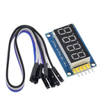 TZT TM1637 4 Bits / TM1638 / 74HC595 8 bit Digital LED Display Module 7 Segment 0.36Inch Clock RED Anode Tube Four Serial Driver