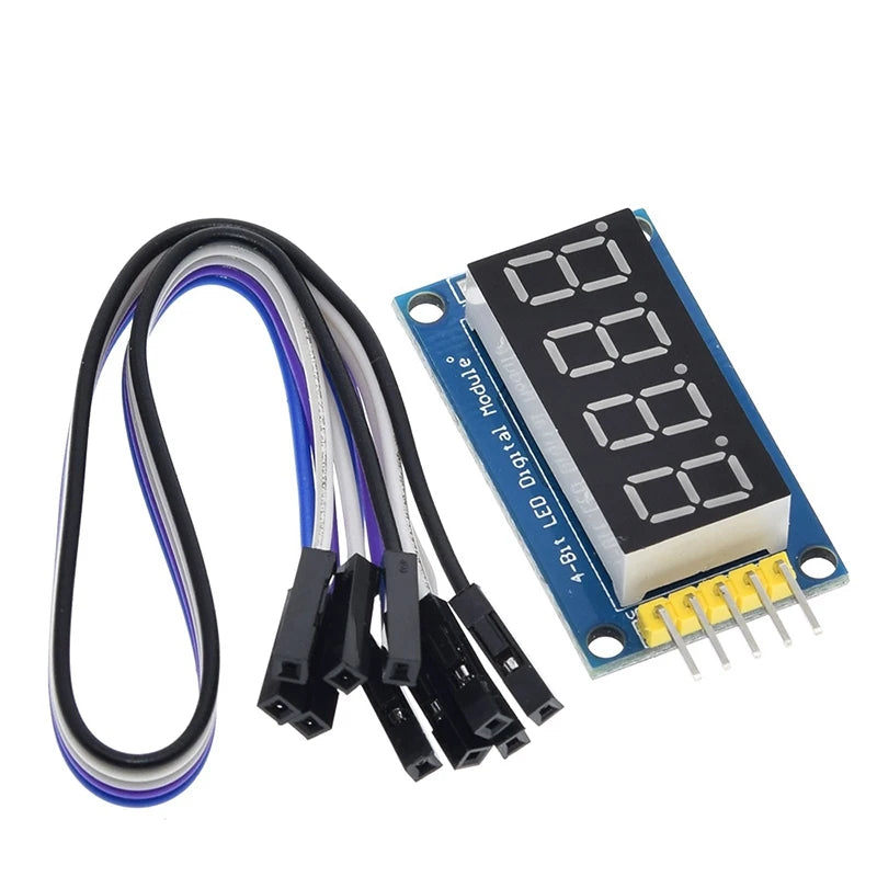 TZT TM1637 4 Bits / TM1638 / 74HC595 8 bit Digital LED Display Module 7 Segment 0.36Inch Clock RED Anode Tube Four Serial Driver