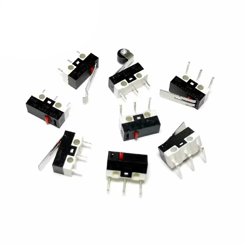 20/100/1000Pcs Micro Limit Switch Momentary Push Button Switch 1A 125V 3Pins SPDT Mouse Switch