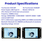 ESP32-S3 Development Board Wifi Bluetooth Intelligent Display Screen 2.8 Inch TFT Module Touch Screen Type C ES3N28P ES3C28