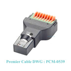RJ45 Solderless Breakout Board RJ45 8P8C to Quick Spring Crimp Wiring Press Terminal Block Quick Push Extender for PIKA CT301
