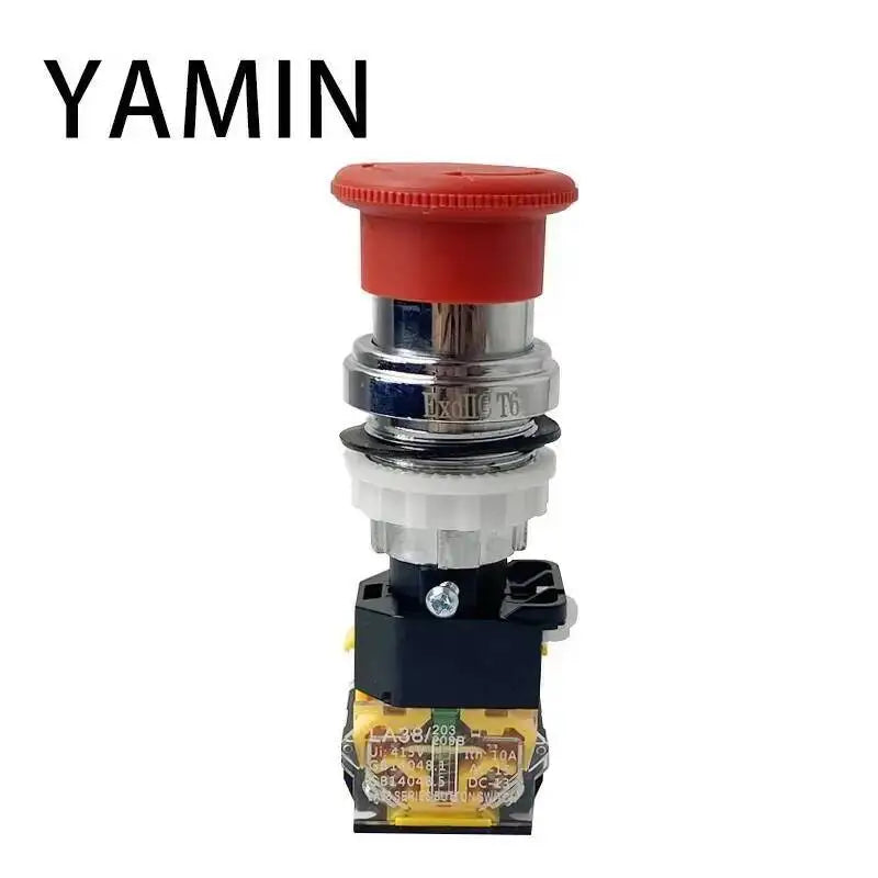 EX Emergency Stop Push Button Switch Explosion-proof Metal Aluminium Alloy Mushroom Head 4 Screws Terminals