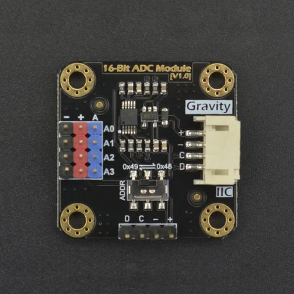 DFRobot Gravity I2C ADS1115 16-Bit ADC Analog to Digital Conversion Module 3.3~5V Supports Cascade for Arduino Raspberry Pi
