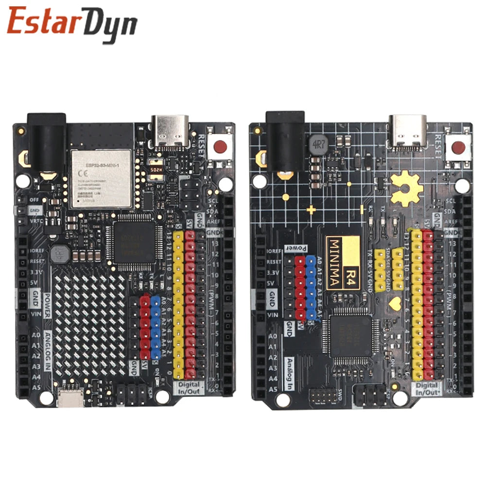 Estardyn  UNO R4 Compatible Board Minima / WiFi Edition ESP32-S3 Type-C USB Programming Controller for Learning & DIY