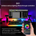 5050 RGB LED Strip Addressable DC 5V 3pin WS2812B IC 30 LEDs/M 60LEDs/M IP30 IP65 Lamp Waterproof Light Tape Chip LED 5M Digital