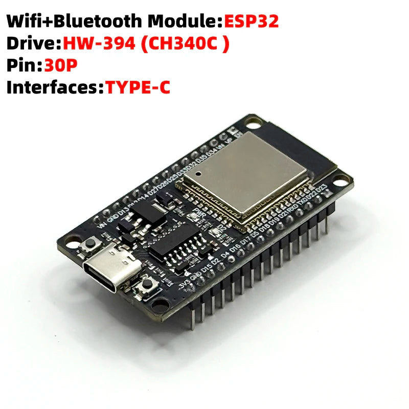 ESP32 Development Board Type-C CP2102 WIFI Bluetooth Module Dual Core Wireless Module ESP-32 ESP-CH340C-32 Expansion Board 30pin