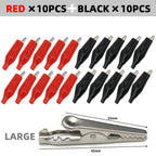 28 35 45mm Metal Alligator Clip G98 Crocodile Electrical Clamps Testing Probe Meter Black Red with Plastic Boot Car Auto Battery