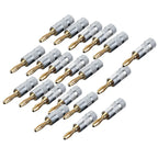 2/4/8/10/20/40pcs Banana Connector 4mm Speaker Banana Plugs 24K Copper Gold Plated 4mm Banana Jack Match with 4mm Binding Post