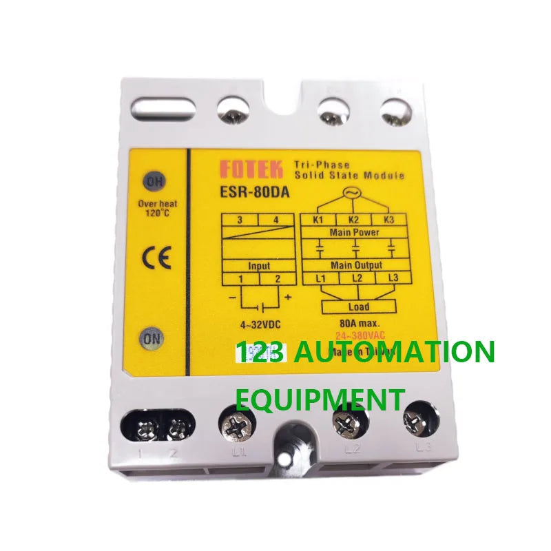 Authentic New FOTEK ESR-25DA 40DA 60DA 80DA 100DA 25DA-H 40DA-H 60DA-H 80DA-H 100DA-H Solid State Relay 3 Phase SSR Triac