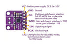 MAX98357A Power Amplifier Board 3006 I2S 3W Class D Amplifier Without Filtering DIY Audio Amplifier Module MAX98357
