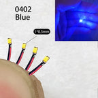 40Pcs/Lot 0402 0603 0805 1206 Led SMD Wire For Model Train HO N OO Scale Red Black Line Pre-soldered Micro Litz Diorama Railway