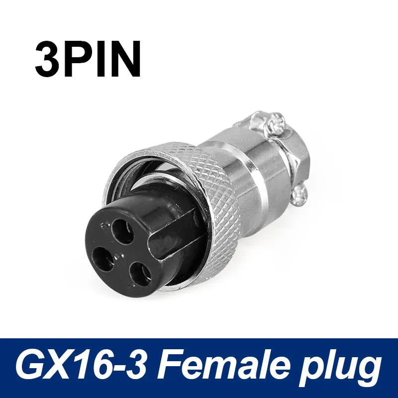 5/8' Female Male Plug GX16 Circular Connector 2Pin3pin4pin 5pin6pin7pin8pin9pin10pin Diameter 16mm L73 RS765 DF16 M16