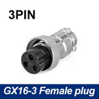 5/8' Female Male Plug GX16 Circular Connector 2Pin3pin4pin 5pin6pin7pin8pin9pin10pin Diameter 16mm L73 RS765 DF16 M16