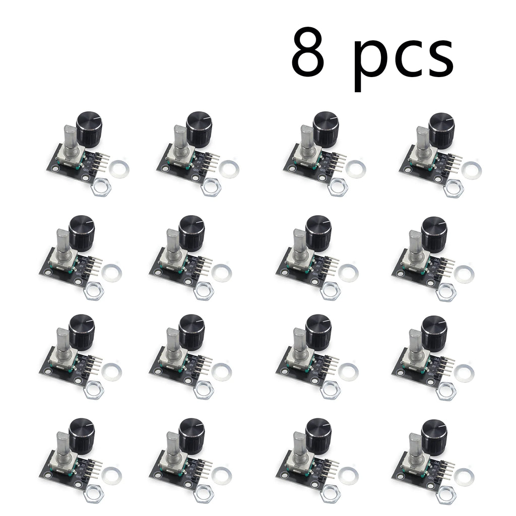 1 to 8 PCS KY-040 360 Degrees Rotary Encoder Module with Knob Cap 5V Brick Sensor Switch Development Board Module for R3 Board