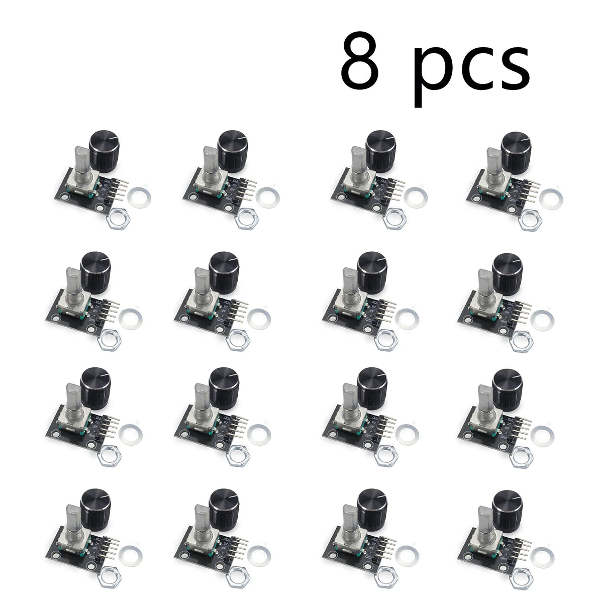 1 to 8 PCS KY-040 360 Degrees Rotary Encoder Module with Knob Cap 5V Brick Sensor Switch Development Board Module for R3 Board