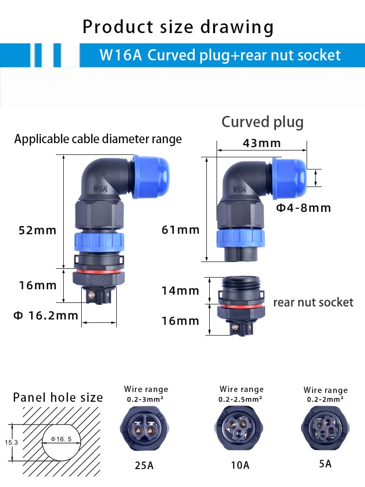 IP68 Waterproof Connector LD Series Male Plug & Female Socket 2-7 Pin & 9 Pin Panel Mount Aviation Wire Electrical Cable Connect