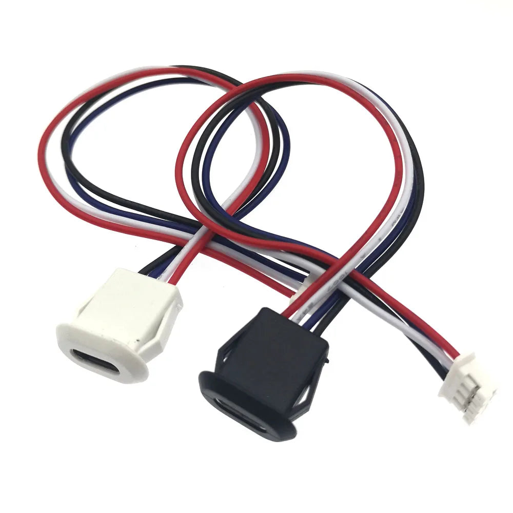 USB-C 2pin 4pin 5pin High Current Charging Socket With Data TYPE-C Female Type C PH2.0 Waterproof Female Connector Jack
