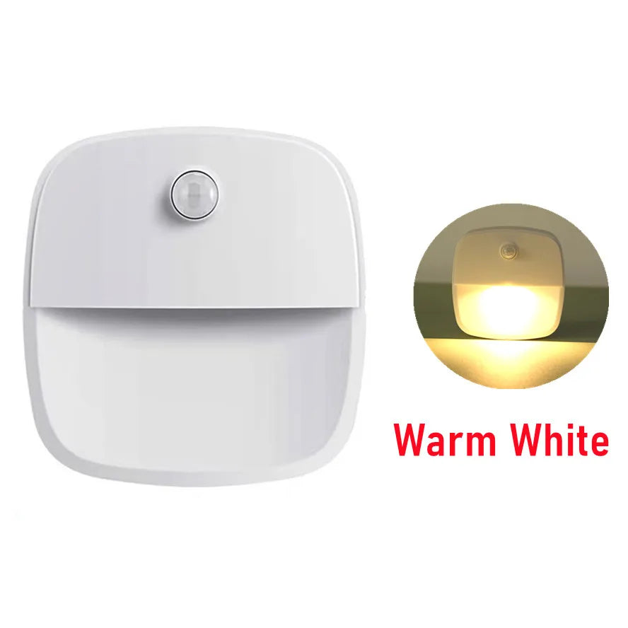 ZQQBYY LED Night Light Motion Sensor Wireless Lights AAA Battery Powered Bedroom Wall Staircase Closet Aisle Body Induction Lamp