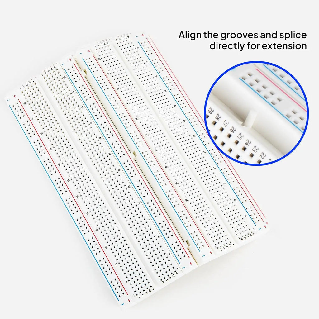 170 / 400 / 830 Tie Points Solderless Breadboard MB-102 BB-801 SYB-170 Prototype Universal PCB Jumper Dupont Test Bread Board