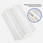 170 / 400 / 830 Tie Points Solderless Breadboard MB-102 BB-801 SYB-170 Prototype Universal PCB Jumper Dupont Test Bread Board