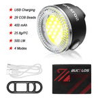 BUCKLOS Bicycle Rear Light Front Light 1100mAh LED COB Waterproof Bike Lamp USB Rechargeable Mtb Road Bike Taillights Bike Parts