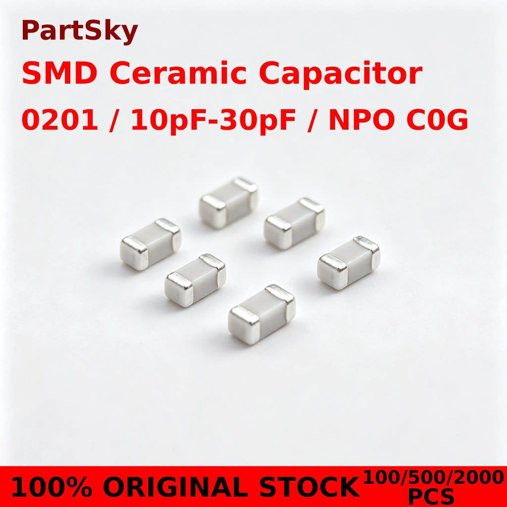 100/500/2000pcs NEW ORIGINAL 0201 SMD Ceramic Capacitor NPO C0G 10pF 11pF 12pF 13pF 15pF 16pF 18pF 20pF 22pF 27pF 30pF 50V