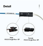 BLV® PT1000 Thermistor M3 M4 Bear 3x15mm PT1000 Pro High Temperature Resistance 450℃ For Rapido Hotend Dragon Hotend